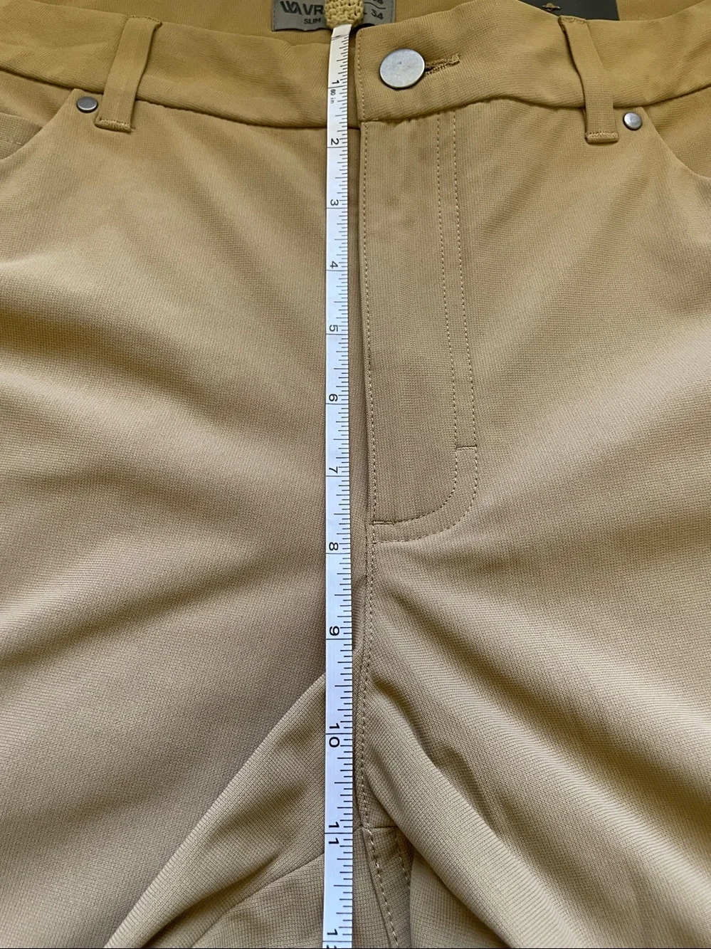 Athletic Performance Pants Stretch Tailored Golf Travel Khaki VRST NWT Commuter